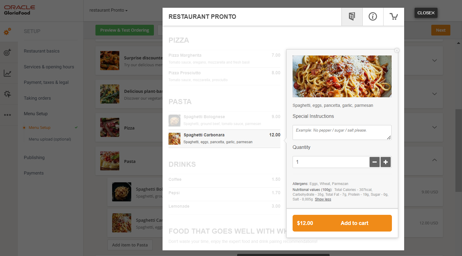 Low Food Cost Menu Items