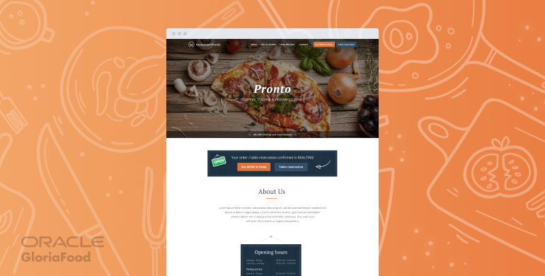 advantages of one page restaurant websites